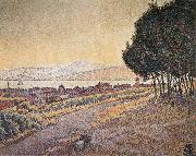 Paul Signac City Sunset France oil painting artist
